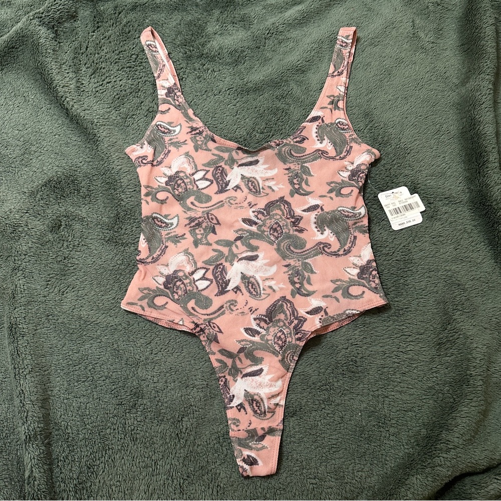 (SOLD) Free People ★ Mesh Floral Bodysuit - Picture 3 of 8